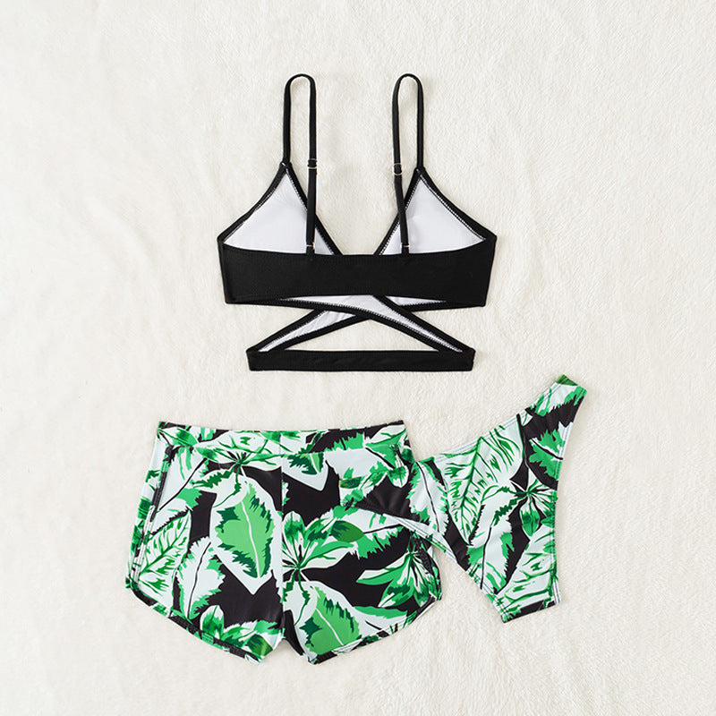 Dame bikini-sæt med moderne indpakningssnit og miljøvenligt Leaf-design Stilla