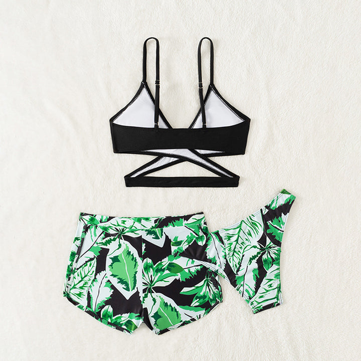 Dame bikini-sæt med moderne indpakningssnit og miljøvenligt Leaf-design Stilla