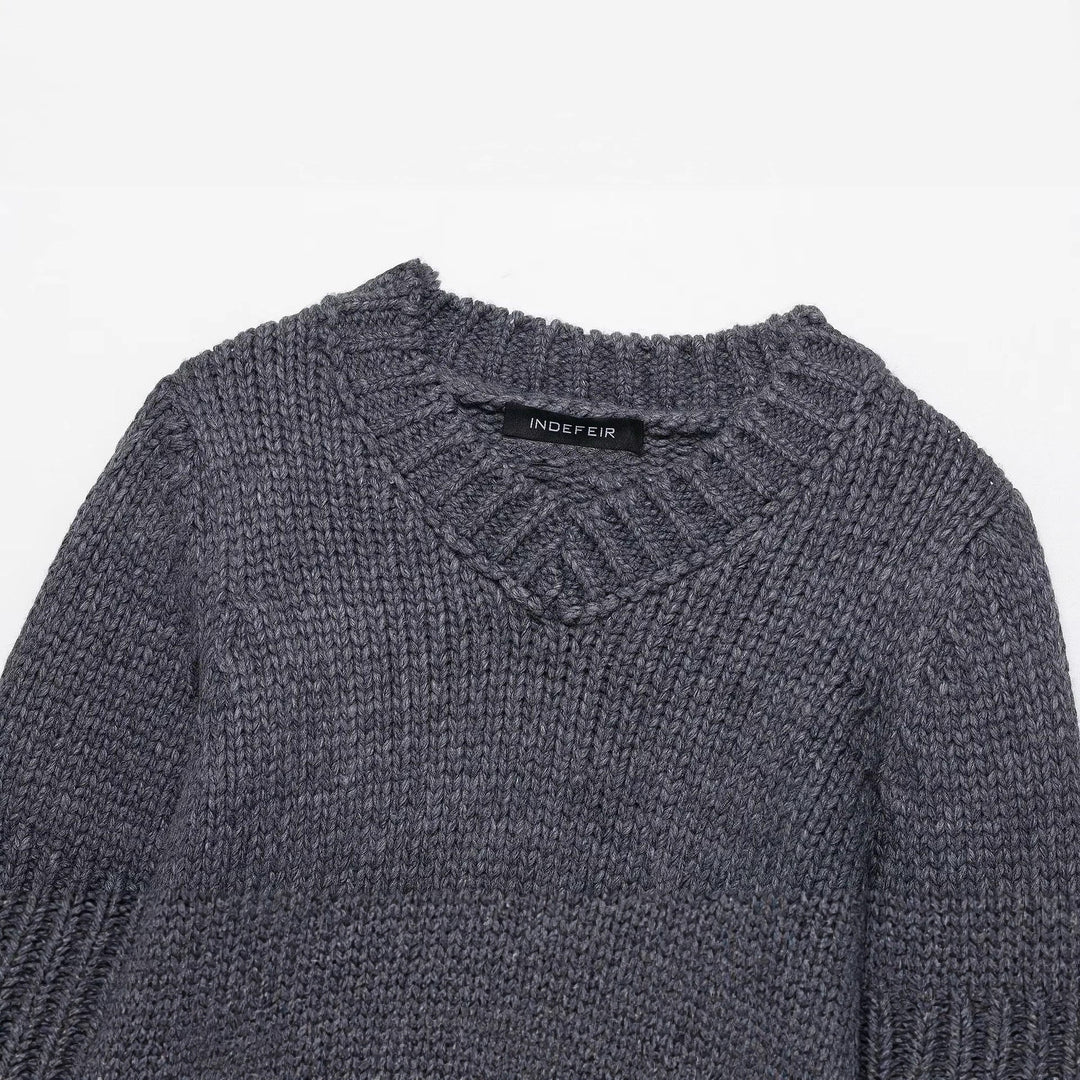Dame sweater med kort ærme og V-hals Stilla