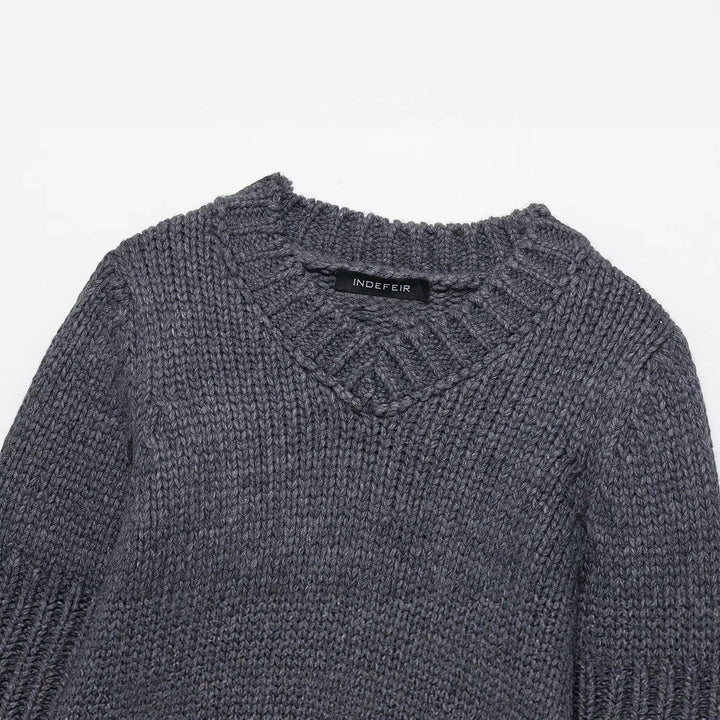 Dame sweater med kort ærme og V-hals Stilla