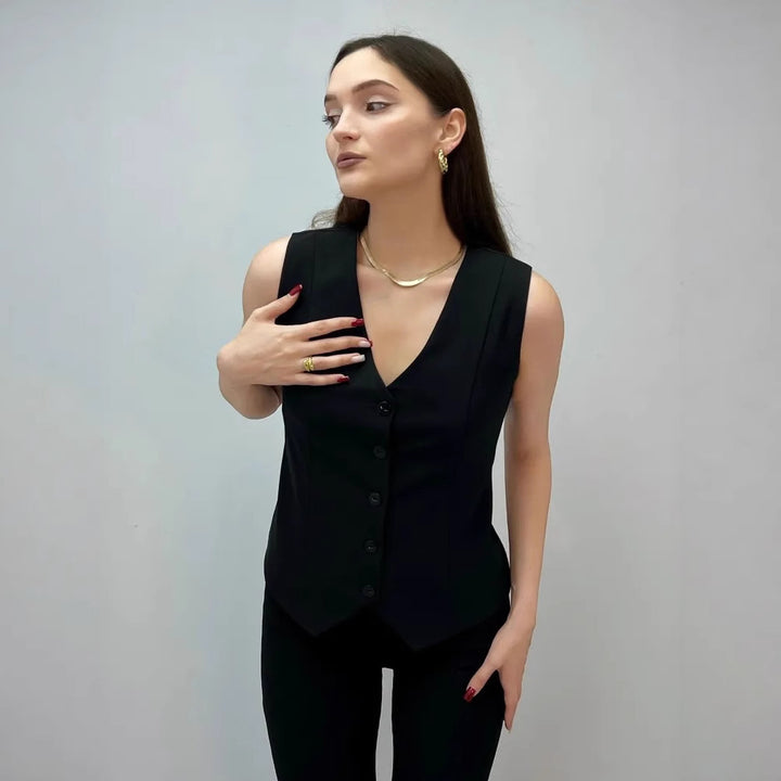 Dame Snedersyede Elegante Vest Stilla