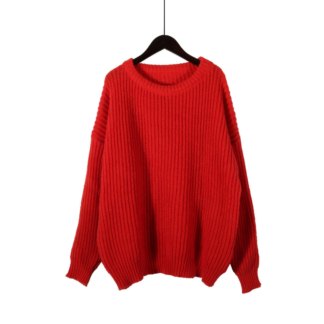 Kvinder chunky strikket sweater med oversize pasform og afslappede ærmer Stilla