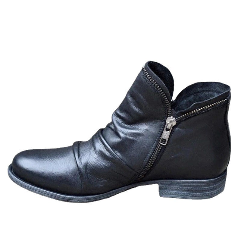 Dame Ankelstøvler med moderne slip-on design og praktiske lynlåse Stilla