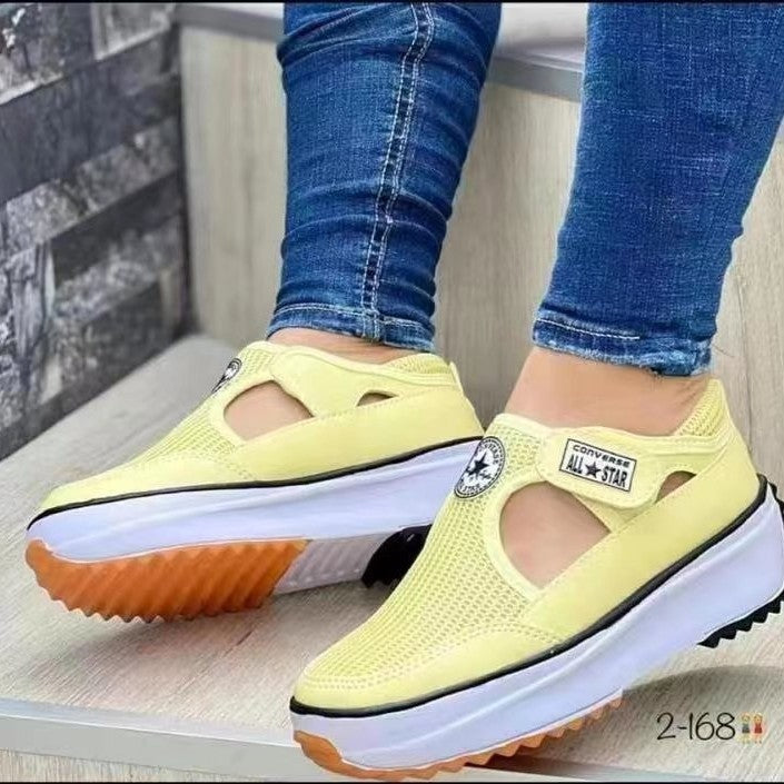 Dame trendy Slip-On sneakers med skridsikker sål og åndbar mesh-overflade Stilla