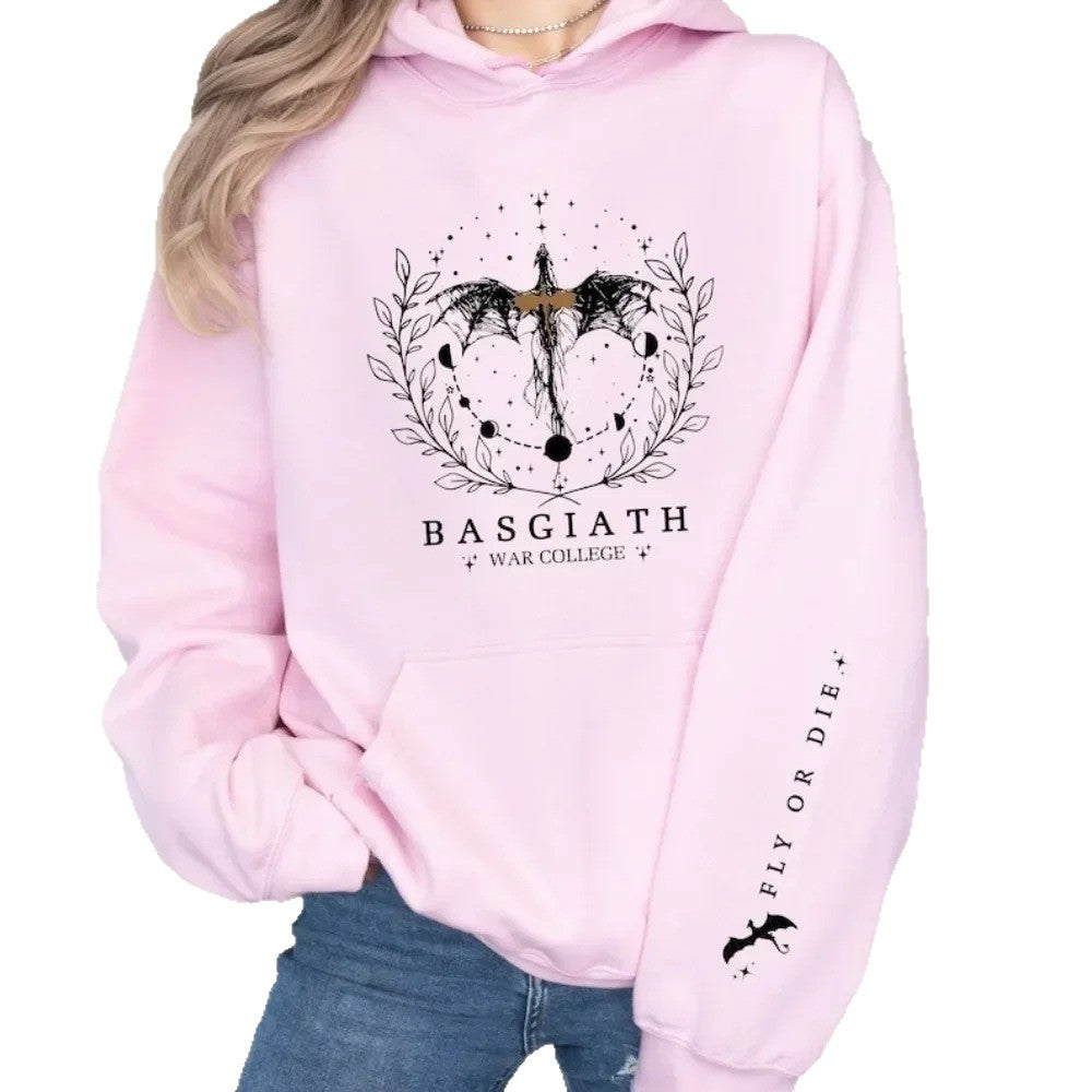 Kvinders hætte sweatshirt med imponerende fantasidesign Skovae