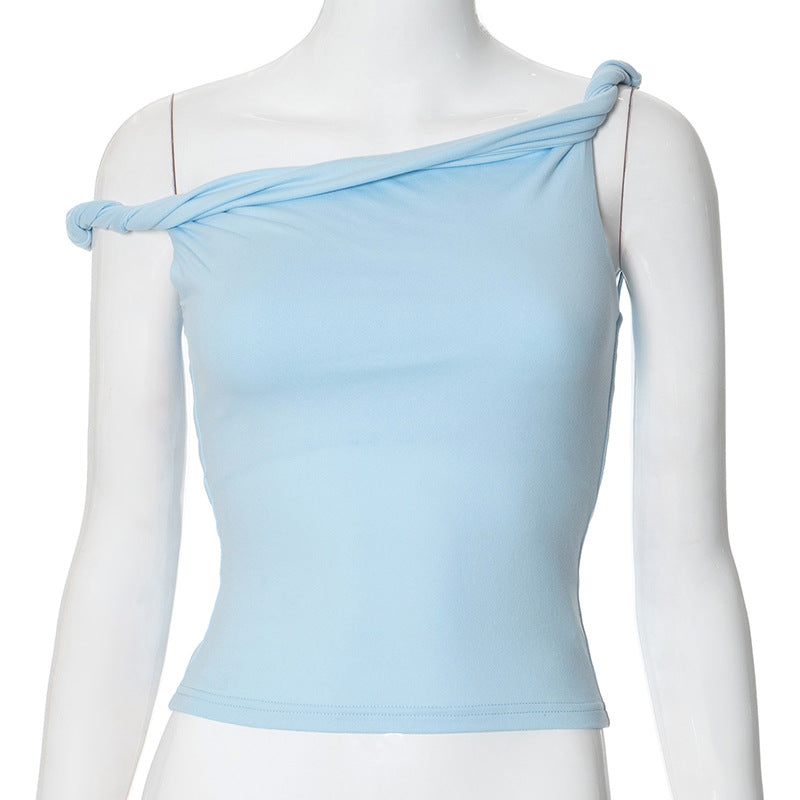 Femme Stylish Asymmetrisk Top Stilla