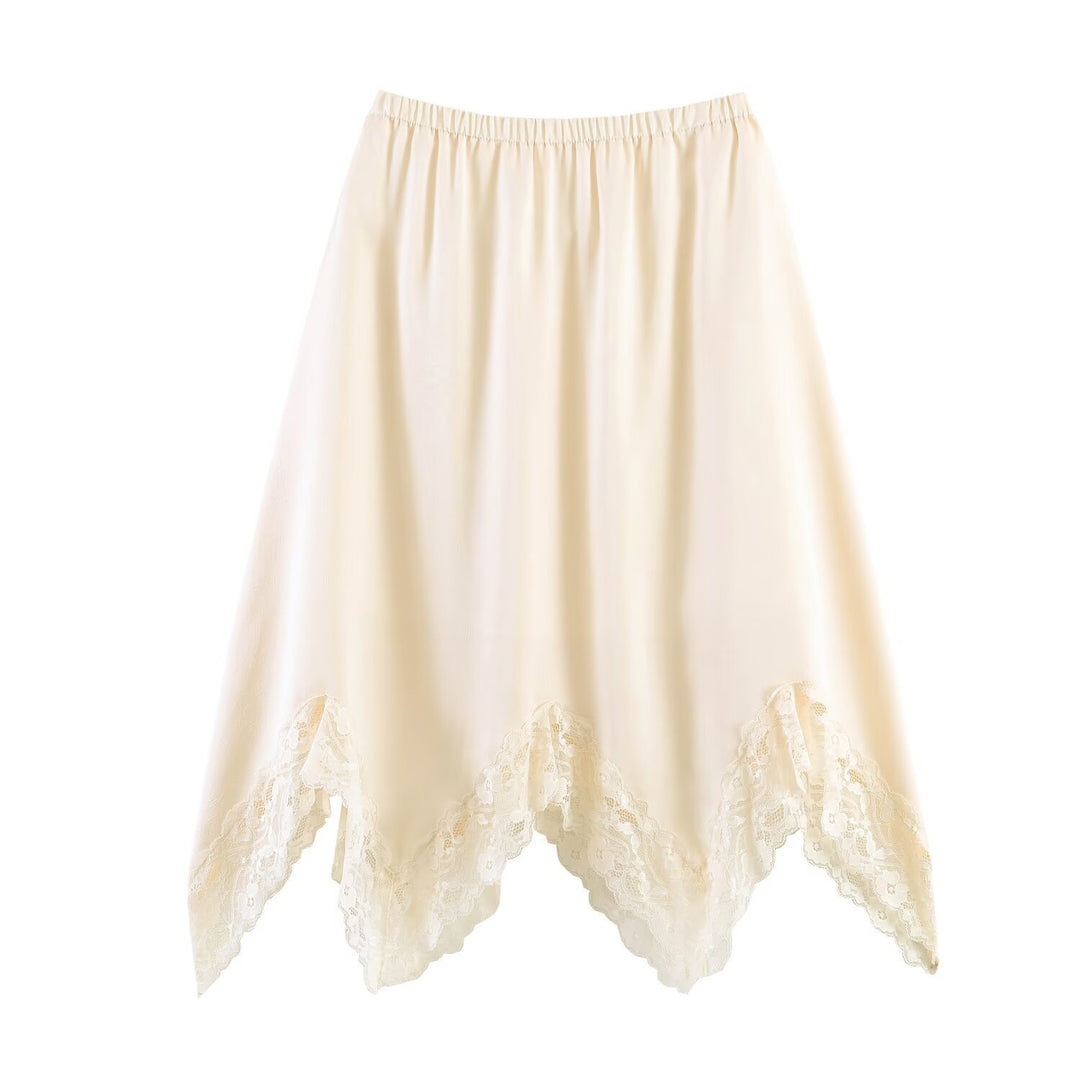 Dame nederdel med elegant spids prydelse Skovae
