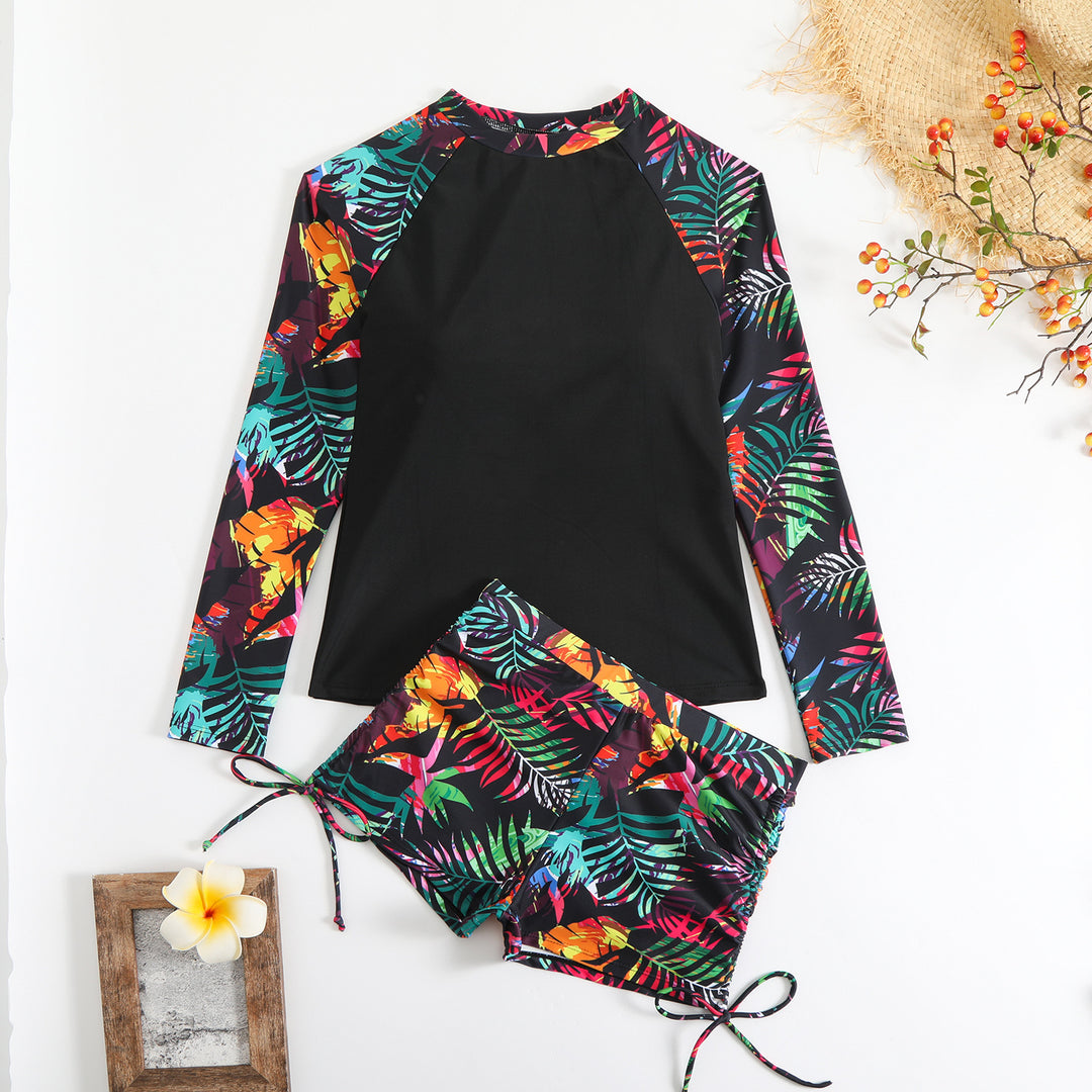Dame UV-beskyttelses Rashguard med shorts Skovae