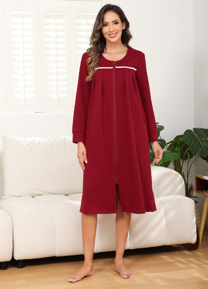 Dame badekåbe i moderne kimono-stil med sidelommer Stilla