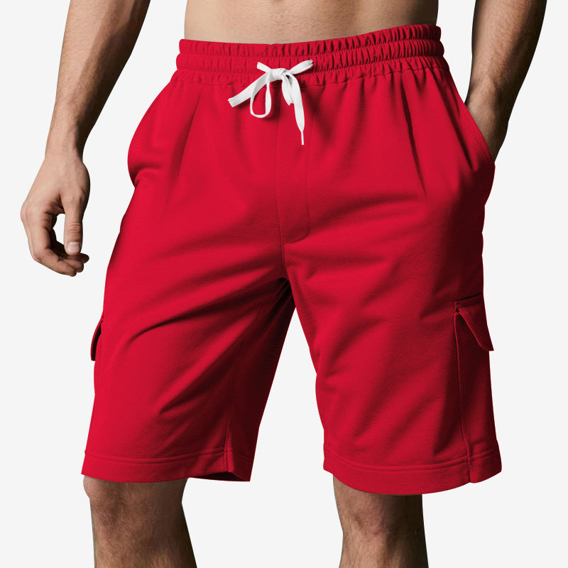 Herrer sporty cargo shorts med elastisk talje og sidelommer Stilla