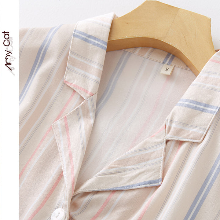 Dame fritids-pyjama-sæt med blomstret print og åndbart satin Stilla