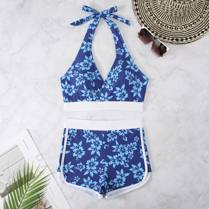 Dame Floral Print Sporty Badetøj Sæt Stilla