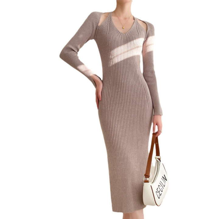 Femme Cut-Out Ribbed Midi Kjole Stilla