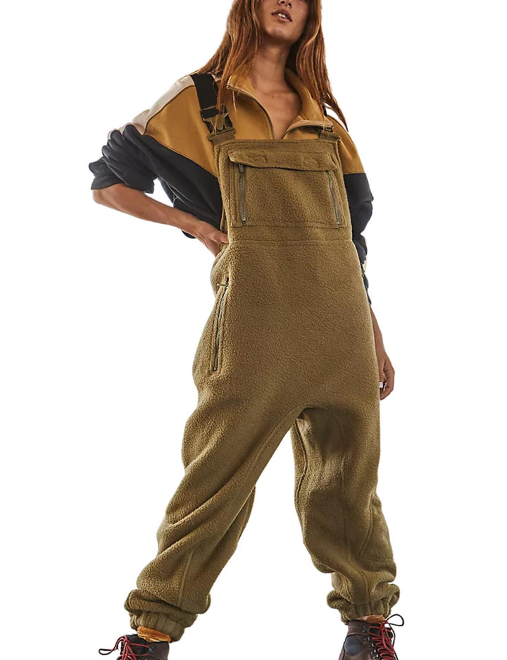 Kvindernes fleece overalls med praktiske lommer og blød inderside Stilla
