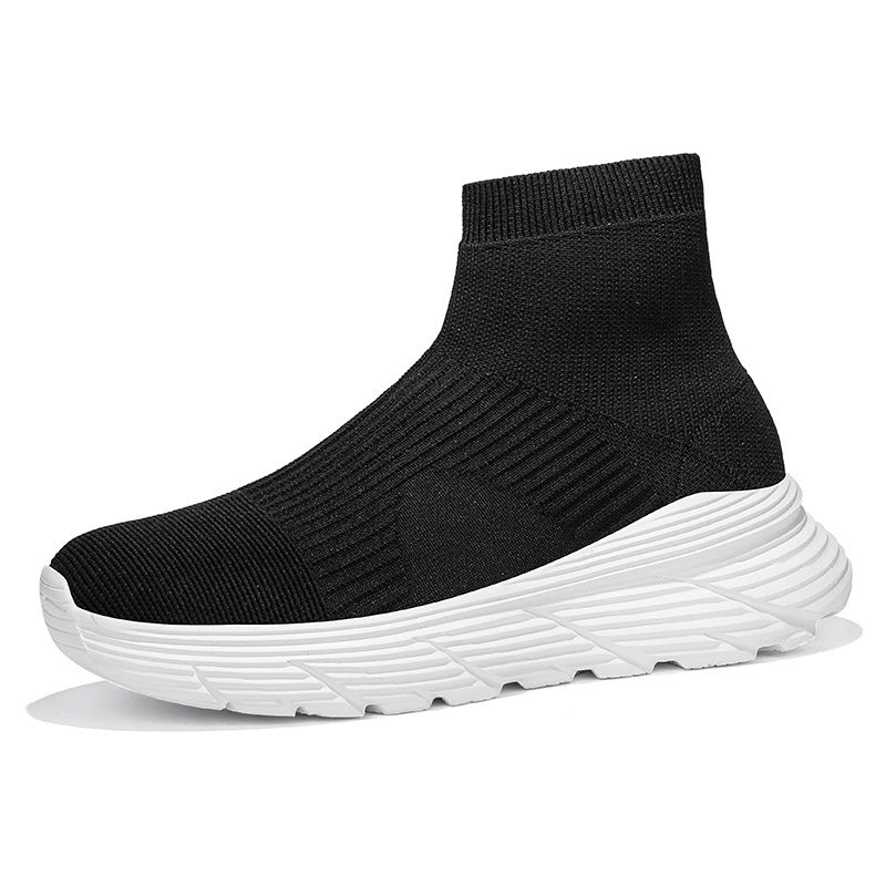 Dame nan sømløs strik-fritids sneakers med sokkekrave og stødabsorberende profil sål Skovae