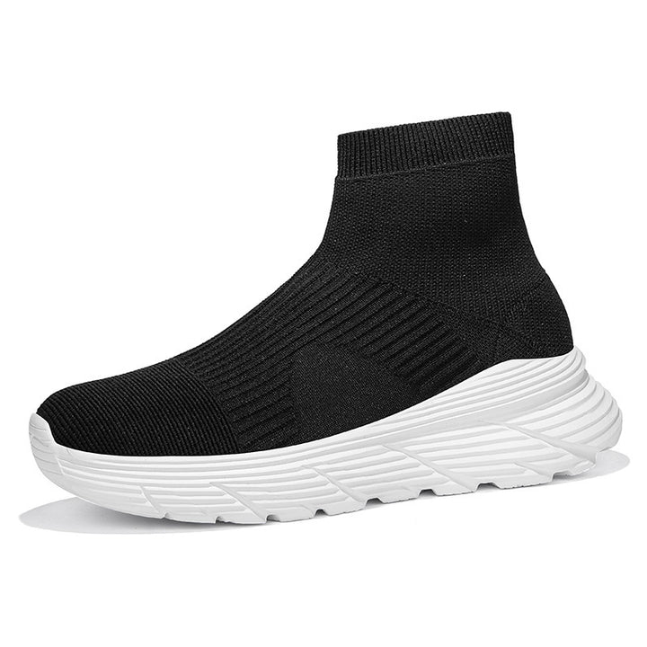Dame nan sømløs strik-fritids sneakers med sokkekrave og stødabsorberende profil sål Skovae