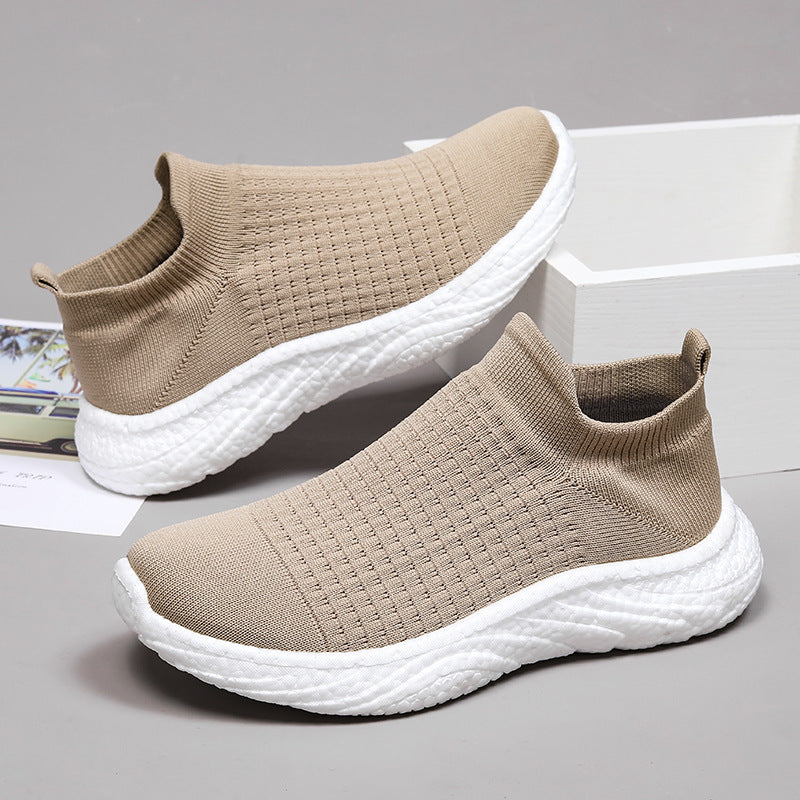 Herren Slip-On Åndbare Strik-Sneakers Stilla
