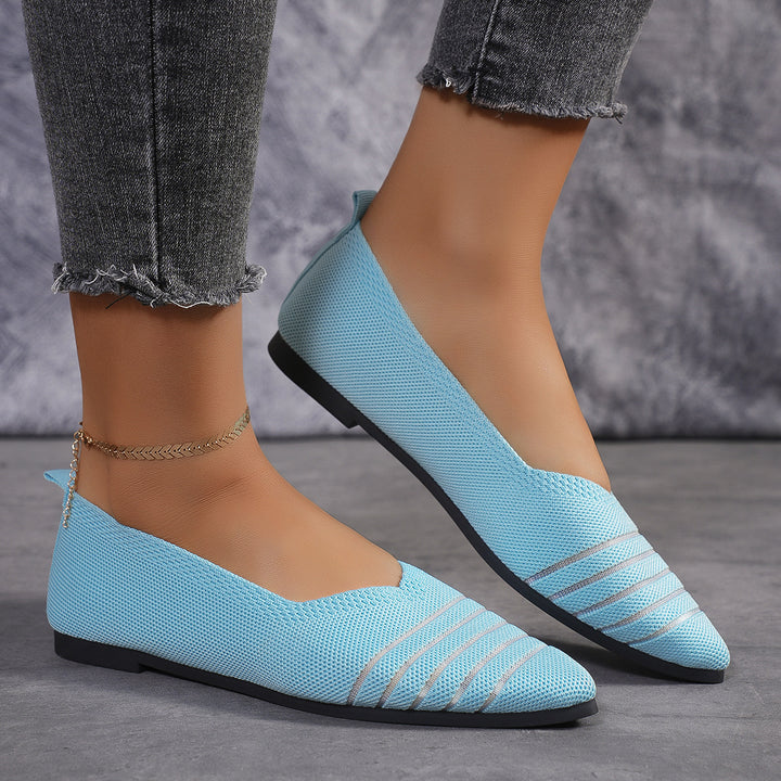 Dame behagelig Mesh-Ballerina-flad med elastisk indslip Stilla