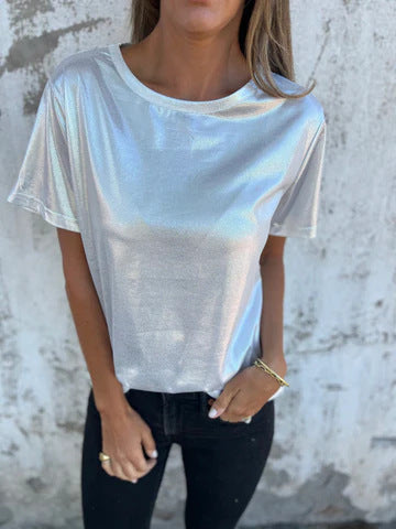 Dame Skinnende Kortærmet T-shirt Stilla