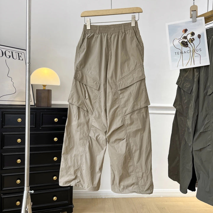 Kvinders multifunktionelle cargo bukser med elastisk talje og praktiske lommer Stilla