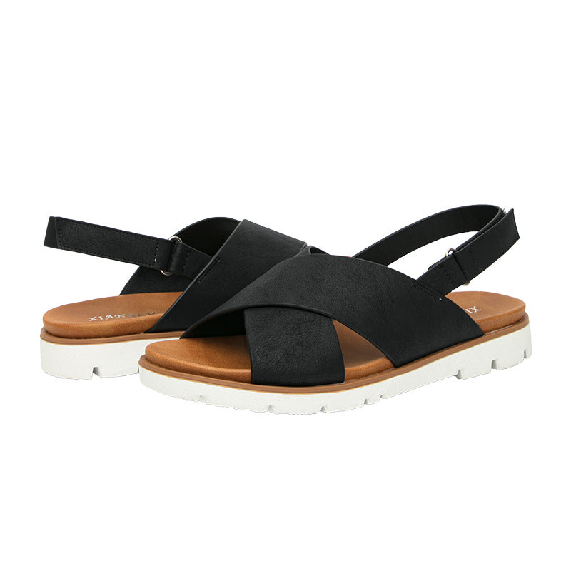 Dame sandaler med diagonalt remkonstruktion og skridsikker sål Stilla