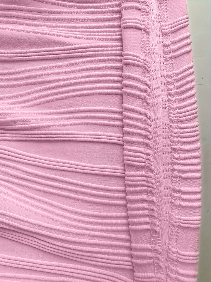 Dame overdel med asymmetrisk udskæring og fint ribdesign Stilla