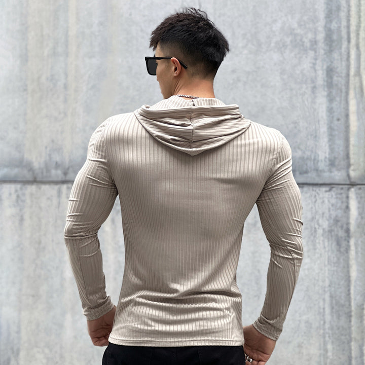 Herren Sportlich Hoodie med struktureret overflade og åndbar teknologi Stilla