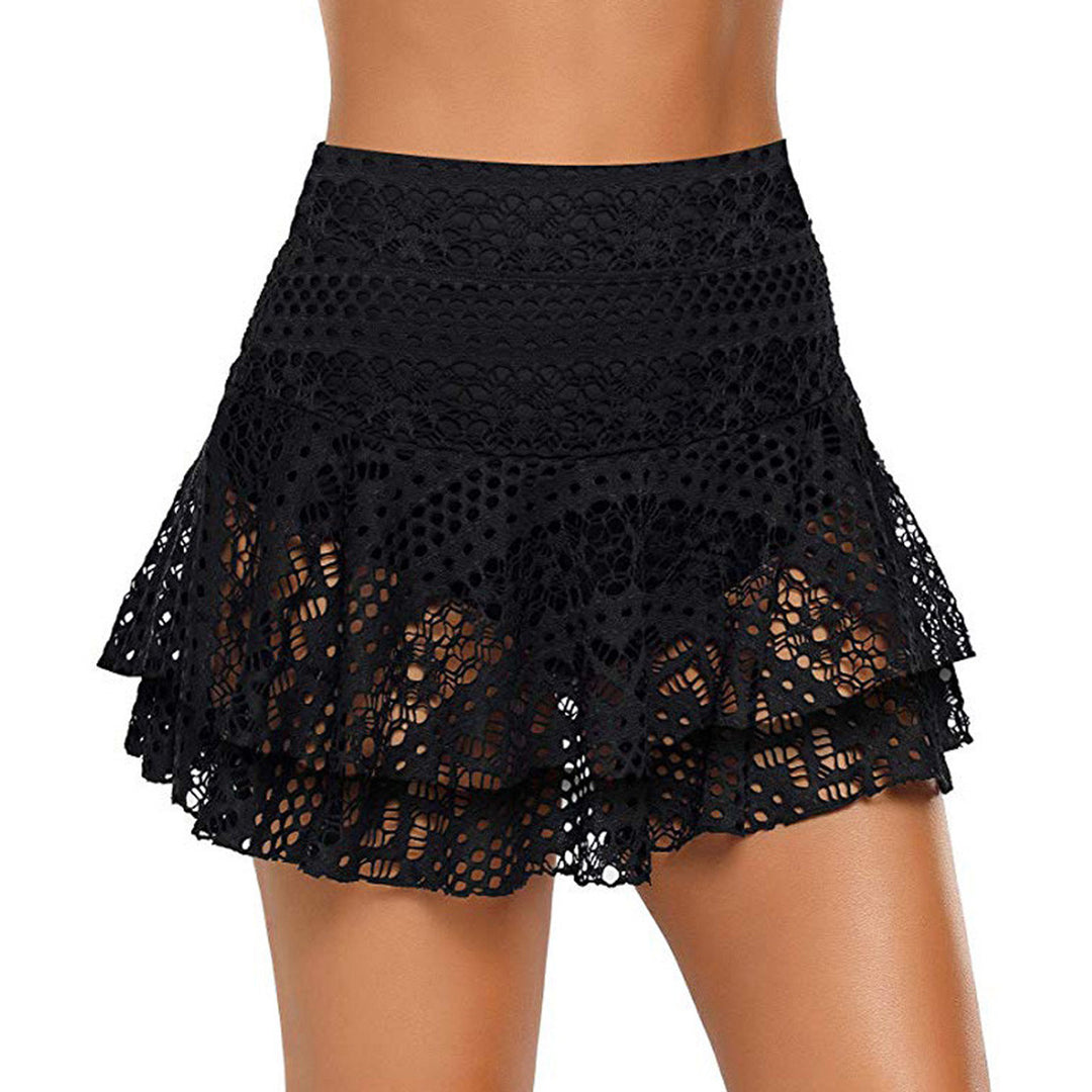 Dame spidser-badesarong med voluminøst bølgedesign Skovae