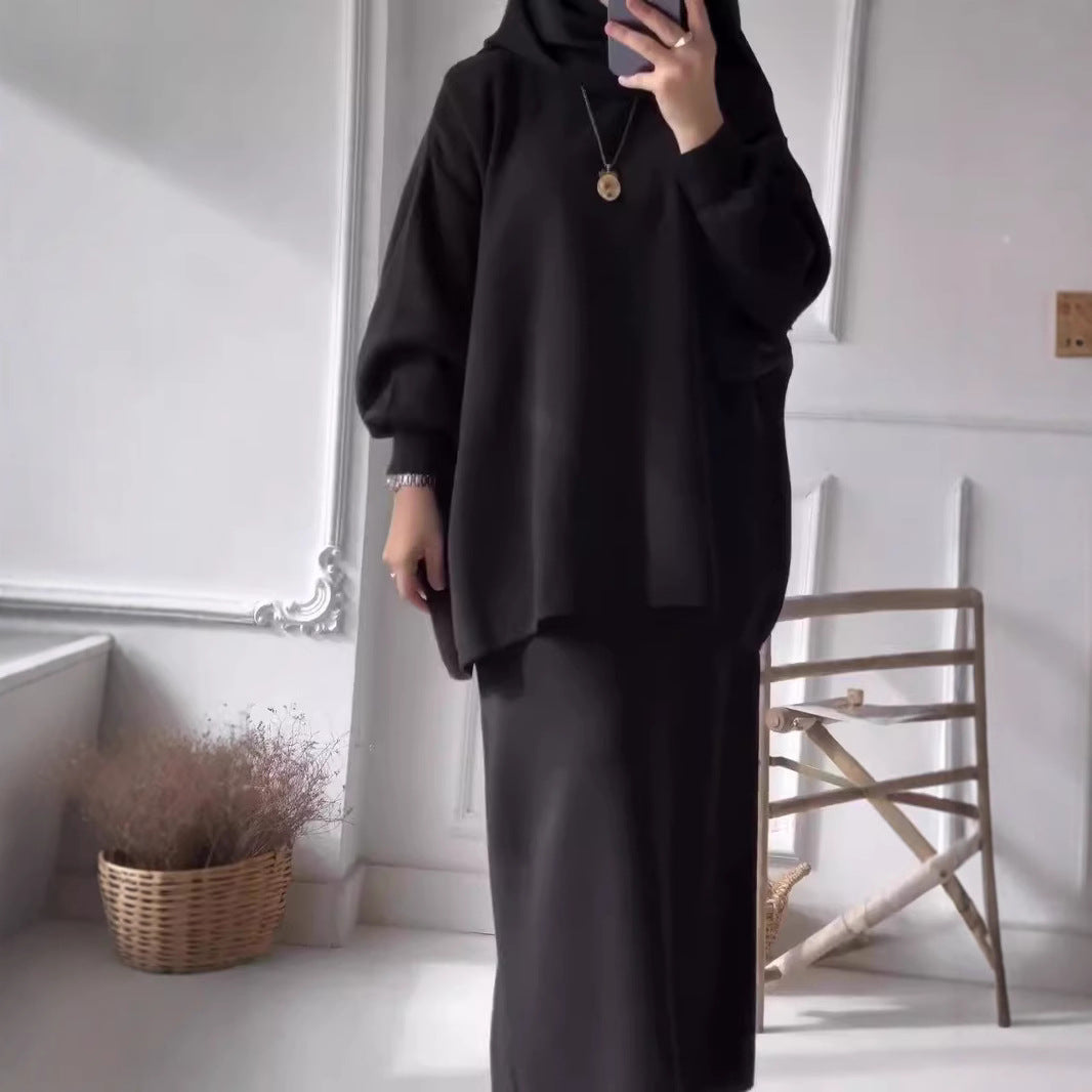 Kvindernes elegante to-dels sæt med asymmetrisk skæring og voluminøse ærmer Stilla