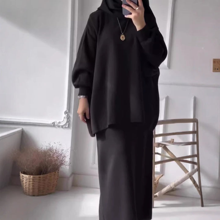 Kvindernes elegante to-dels sæt med asymmetrisk skæring og voluminøse ærmer Stilla