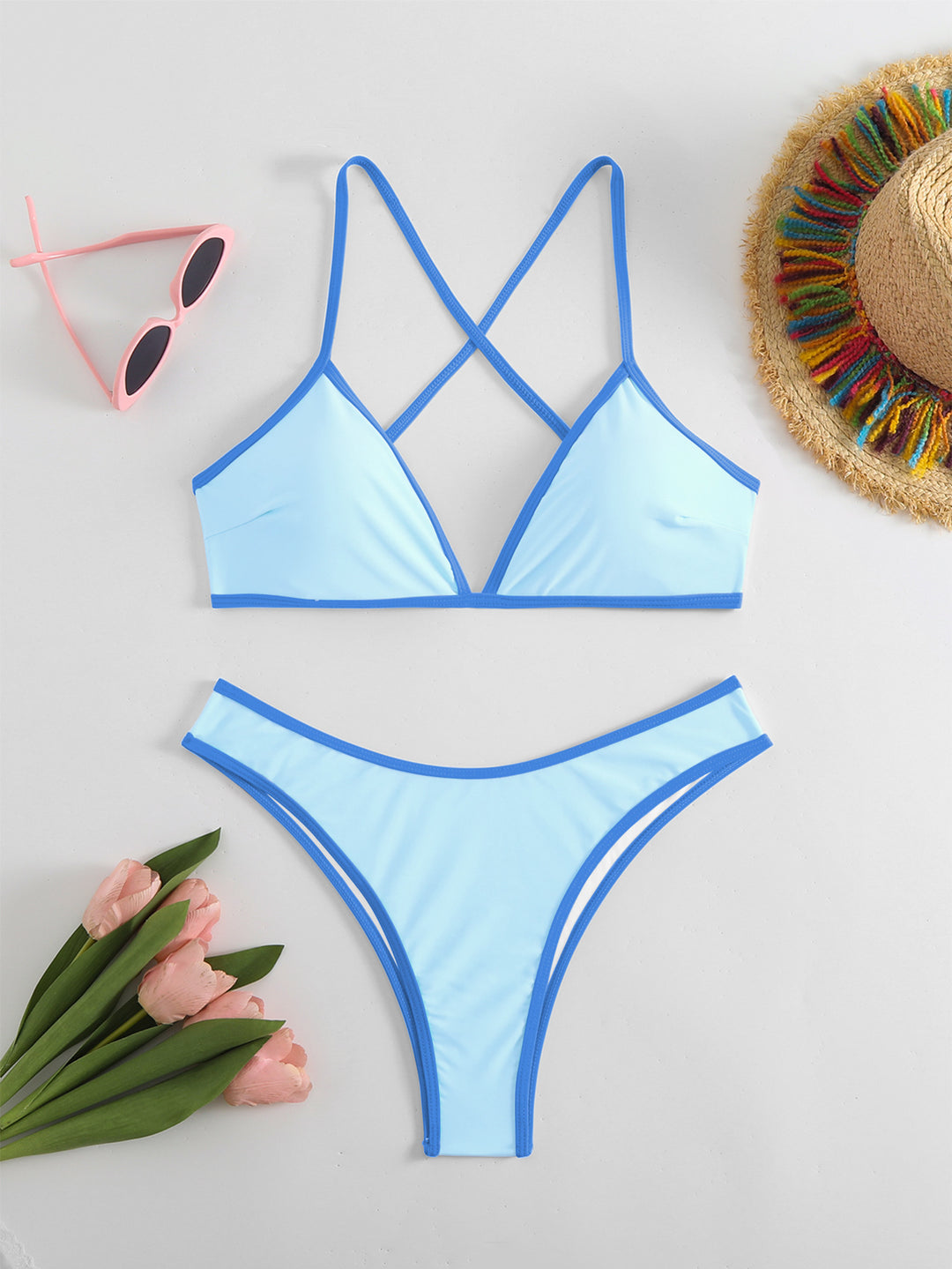 Dame Cross-Back Bikini-Sæt Stilla