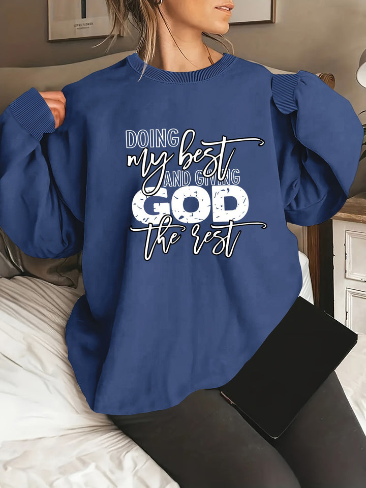 Kvinders sweater med personliggjort motiv Stilla