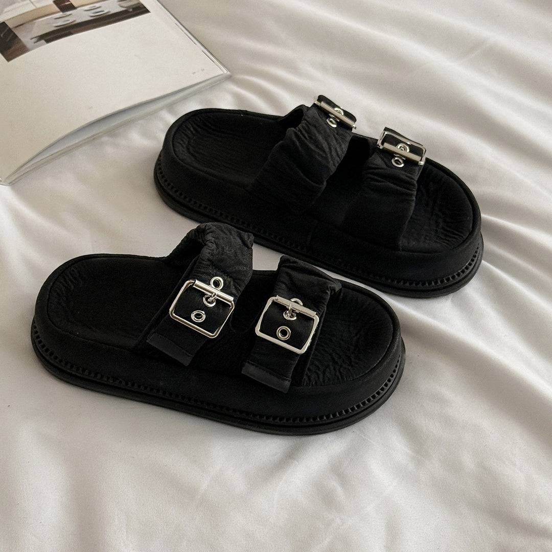 Femme Dobbeltrem Relaxed Slide Sandaler Stilla