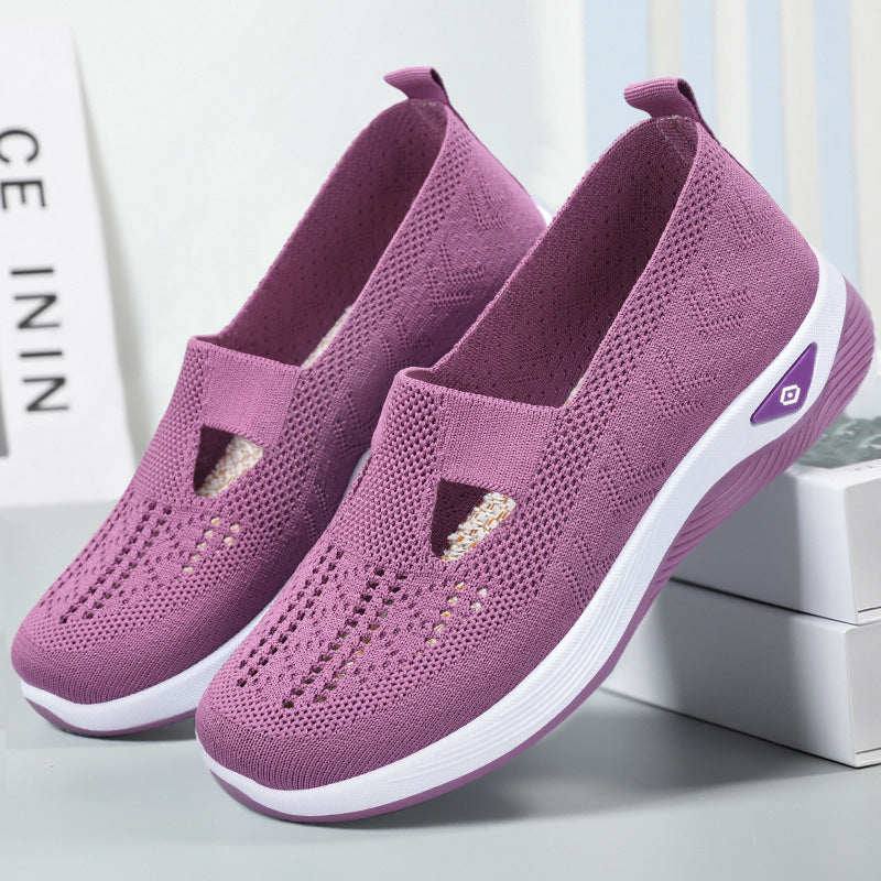 Dame Let Sneaker med åndbart strikdesign Stilla