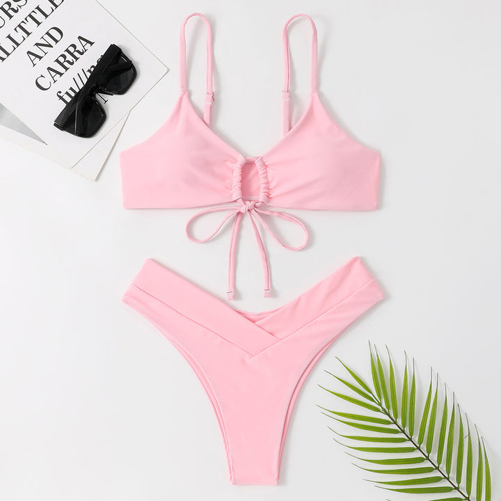 Dame stilfuld Cut-Out Bindefront Bikini Sæt Stilla