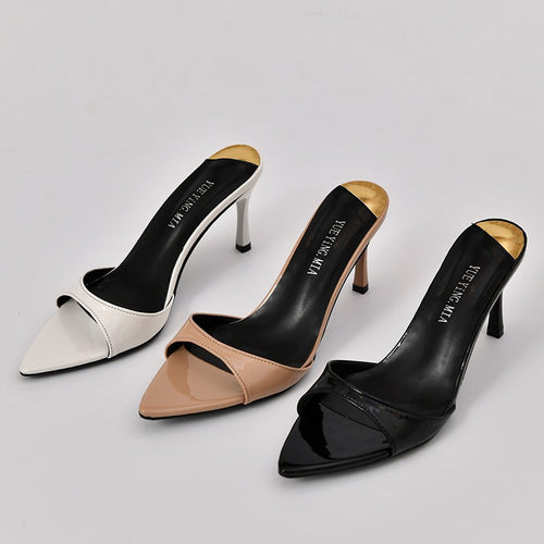 Dame stilfulde spidse Slingback-hæle med elegant rem-detalje Stilla