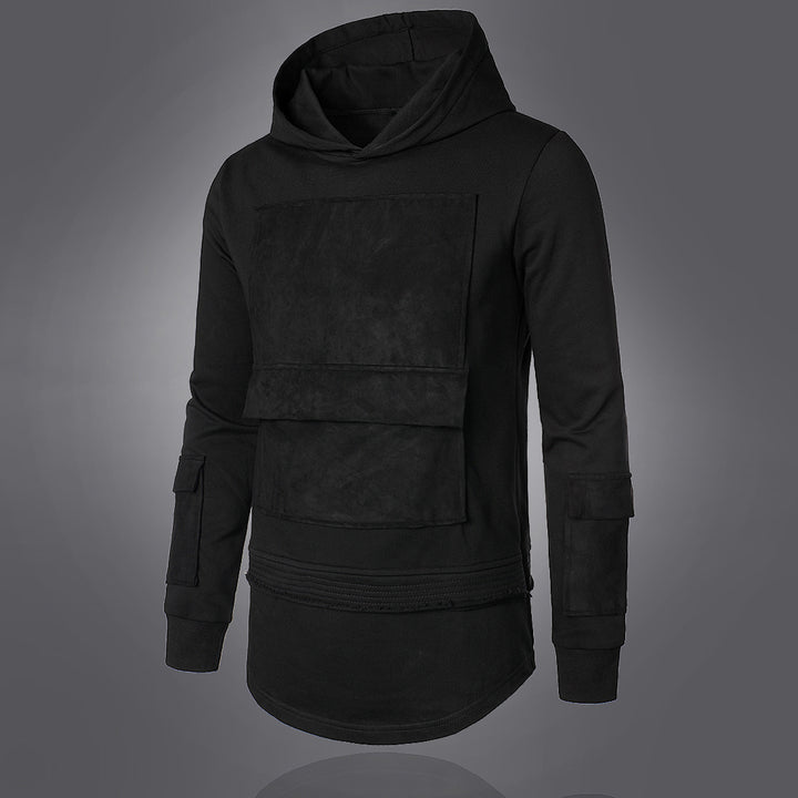 Herrer Stilfuld Højkrave Hoodie med Multifunktionslomme Design Stilla