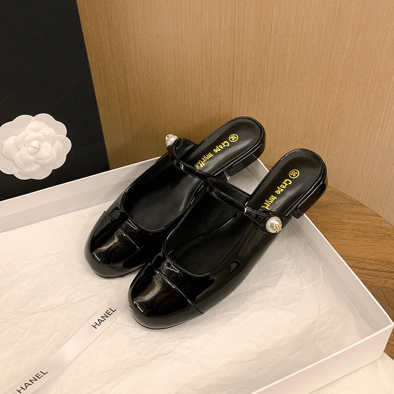 Dame sling ballerinas med elegant strop og mode kontrastdetaljer Stilla