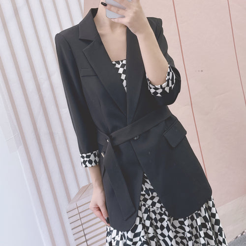 Damer Elegant Blazer med markant mønster og figurformende design Stilla