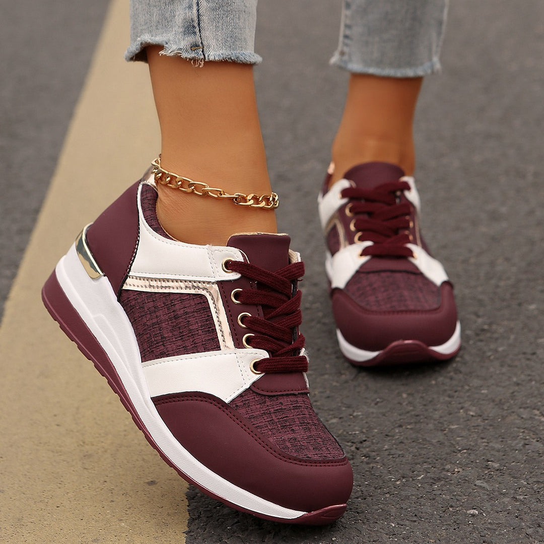 Dame Sportliche Sneakers med åndbar mesh-overflade og dämpende sål Stilla