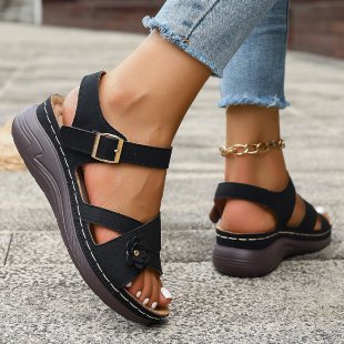 Dame Komfortable Sandaler med moderne Blomsterdesign og ergonomisk Såle Stilla