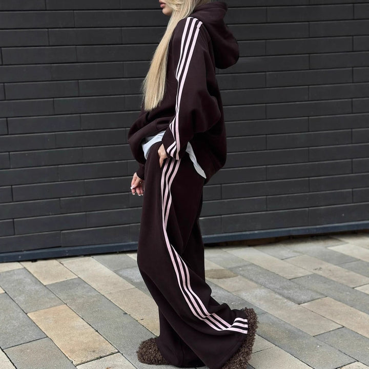 Kvindernes afslappede hoodie og løse jogger sæt Stilla