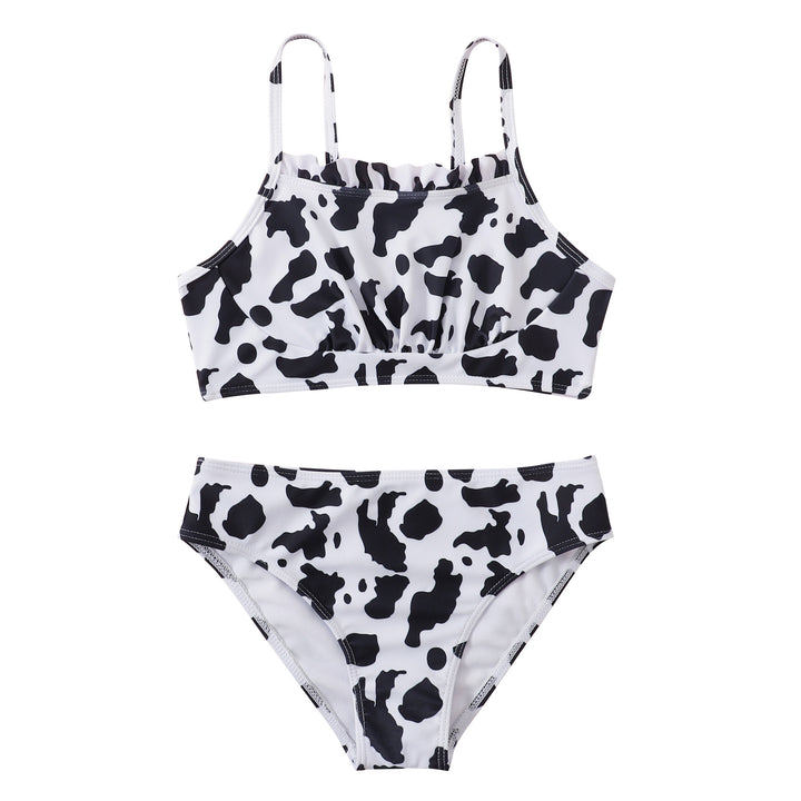 Dame Bikini-sæt med trendy ko-mønster og komfortable stropper Stilla