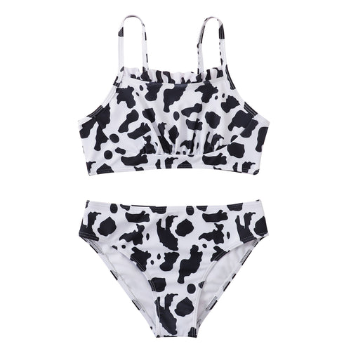 Dame Bikini-sæt med trendy ko-mønster og komfortable stropper Stilla