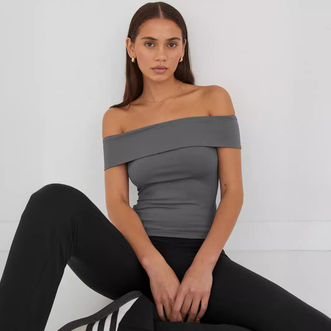 Damer Off-Shoulder Top med figursyet snit Stilla