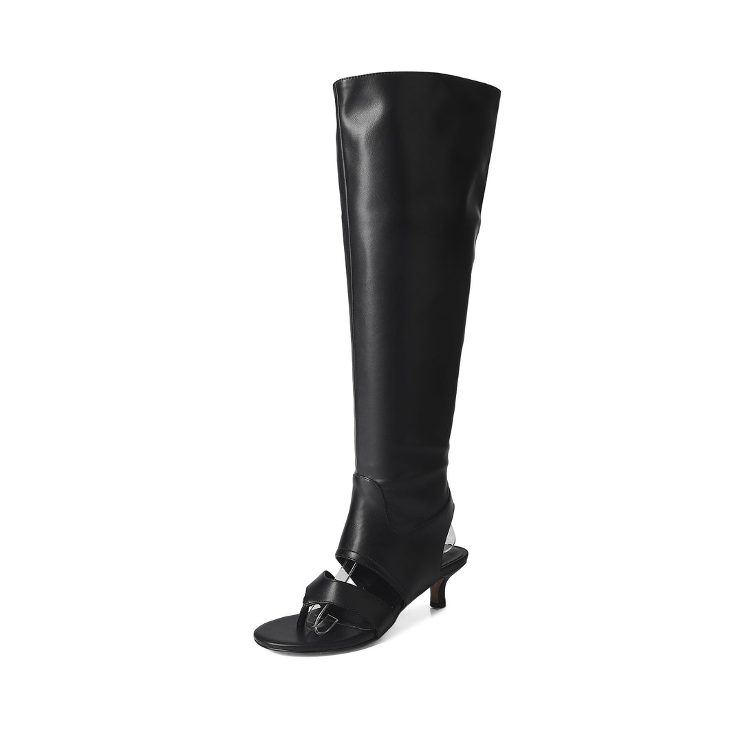 Femme Over knæet High Heel Hybrid Sandaler Stilla