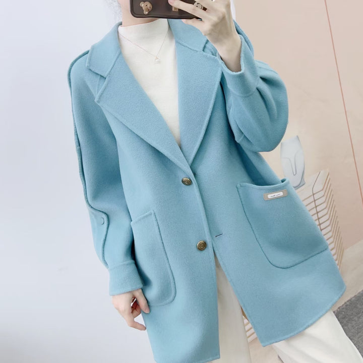 Damer elegant og varm blazer med store lommer Stilla