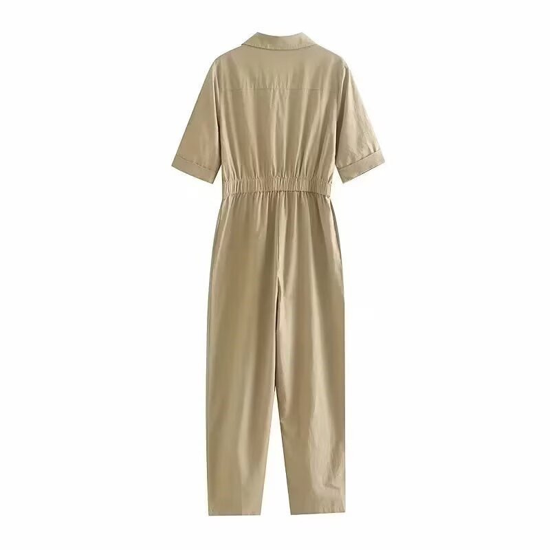 Dame Jumpsuit med taljeelastikbånd og praktiske knapdetaljer Stilla