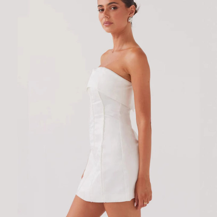 Dame Bustier Minikjole med struktureret design og elegant snit Stilla