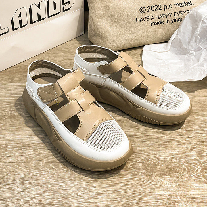 Dame fritids-sandaler med åndbar mesh-overflade og justerbar velcro Stilla